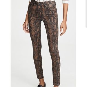 Paige Hoaxton Ultra Skinny coated brown snake - 27